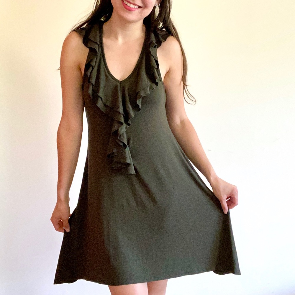 [LA Made] Ruffle Jersey Dress